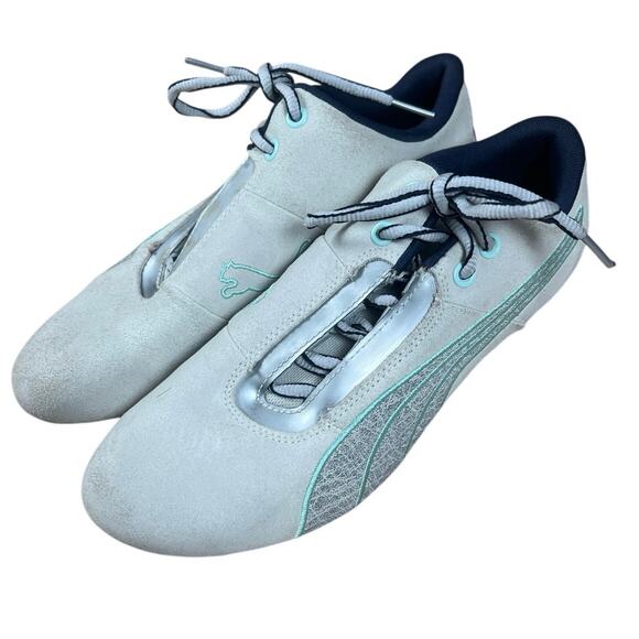 Puma Shoes - Puma Gray & Teal 8.5 Future Cat Sneakers Women Suede Used